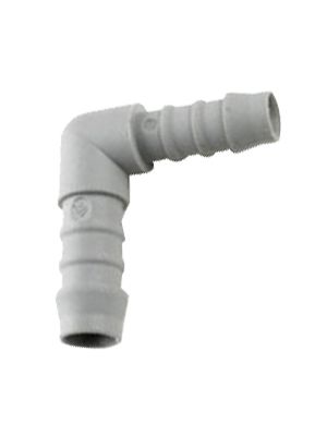 L-hose connector with reducer