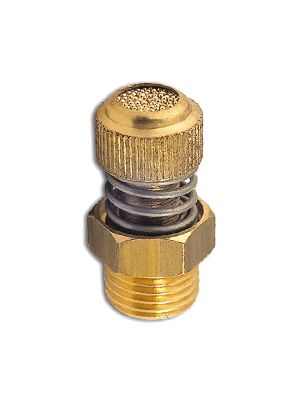 Silencer of sinterized bronze pastille with flow control