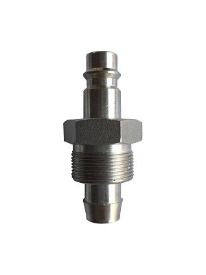 Connector with push-in fitting