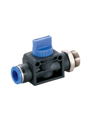 Male manual valve with BSPP thread (flow tube thread)