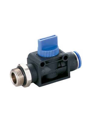 Male manual valve with BSPP thread (flow tube)