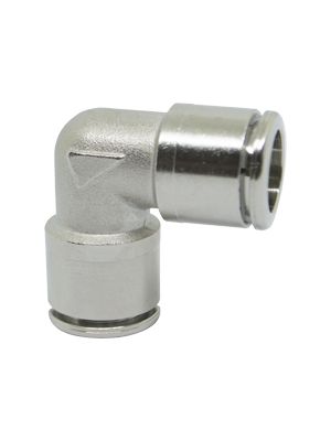 L-plug connector, nickel plated