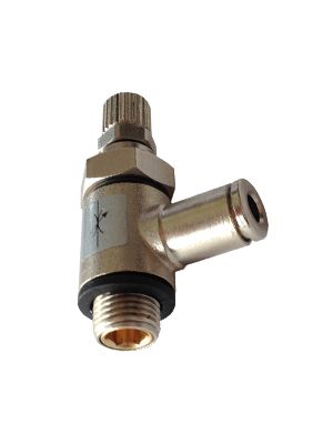 Manual swivel flow controller with BSPP external thread for cylinder