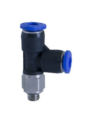 Compact, side T-connector with metric thread, nickel-plated