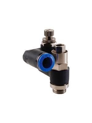 Flow regulator with pilot check valve BSPP thread nickel plated