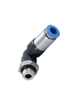 L-stop connector with BSPP and metric thread