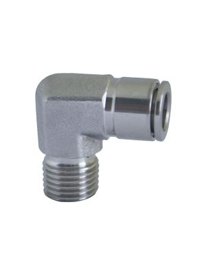 Male L male connector with BSPT male thread