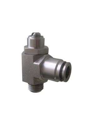 Unidirectional screwdriver flow regulator with BSPP thread made of AISI 316 for cylinders