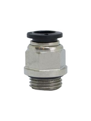 Plug-in connectors with hexagon socket and BSPP & metric thread nickel-plated