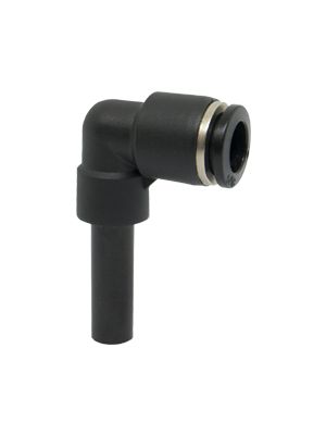 L plug connector with stem