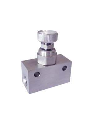 Unidirectional female flow regulator with NPT thread Inox AISI 316