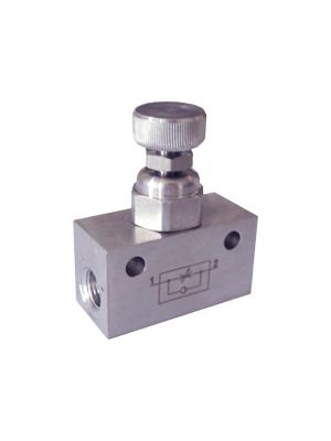 Unidirectional female flow regulator with NPT thread Inox AISI 316