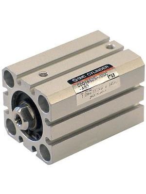 SMC Pneumatics - C (D) QS, compact cylinder, double acting, standard piston rod, high shear load