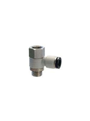 Univer push - in fitting angled, swiveling, external / internal thread, cylindrical Ø 4mm G1 / 8