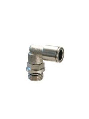 Univer push-in fitting made of nickel-plated brass Angled, swiveling, external thread Ø12 G1 / 2