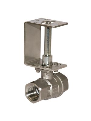 Comparato - Ball valve with spacer for Diamant PRO actuator, stainless steel (Aisi 316), full bore, DN15, PN64, 1/2 ", W / W