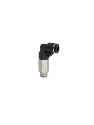 Long swivel male connector with NPT & UNF thread, nickel plated