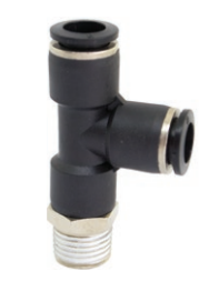 Side swivel T-connector with NPT & UNF thread nickel-plated