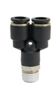 Rotatable male Y-connector with NPT & UNF thread nickel-plated