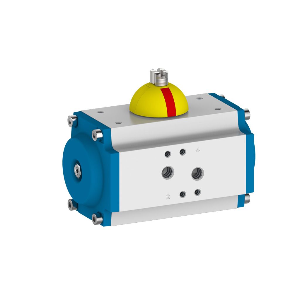 52 GT pneumatic actuator - double action, drilling pattern F03/F05, one-sided end position adjustment, pinion NP14, CW-A