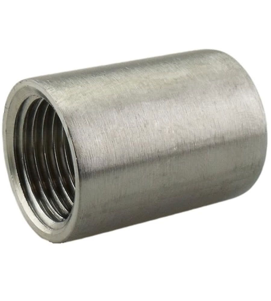 Threaded fitting, threaded sleeve cylindrical, stainless steel, 2x G 3/8 "female thread