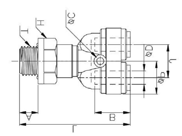 Y-Steckanschlussverbinder Push-In, Aussengewinde 1/8 BSPP,G, O.D. Schlauchgroesse 4mm