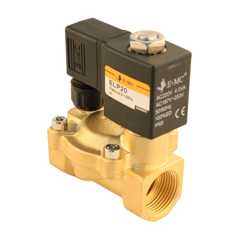 2-way brass solenoid valve, G 3/4, normally closed, servo-controlled, 24VDC, G 1/2 ", brass, normally closed, servo-controlled