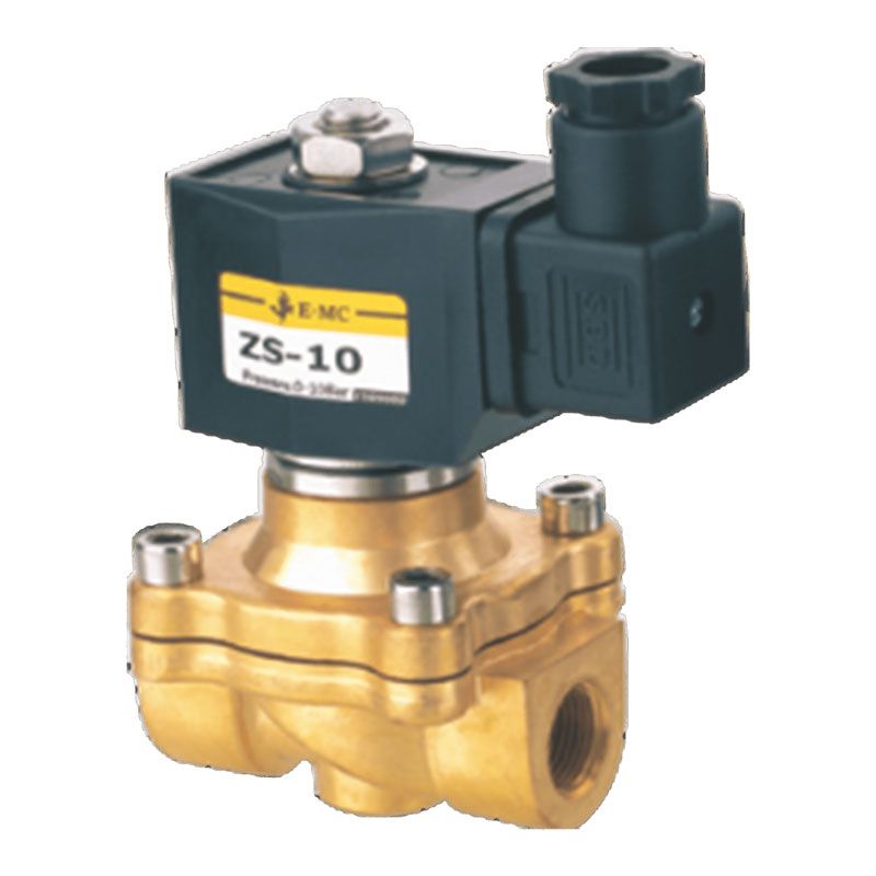 2-way brass solenoid valve, G1, normally closed, 230VAC, no minimum pressure