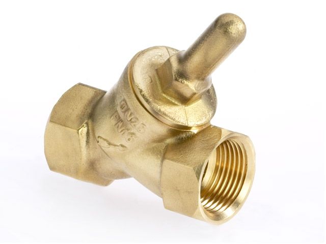 Angle seat check valve, brass, G 3/4 ", seal NBR