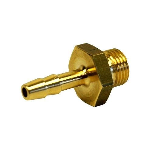 Screw-in hose nozzle, brass, cylindrical, G 3/4 "male thread, hose connection Ø 16mm