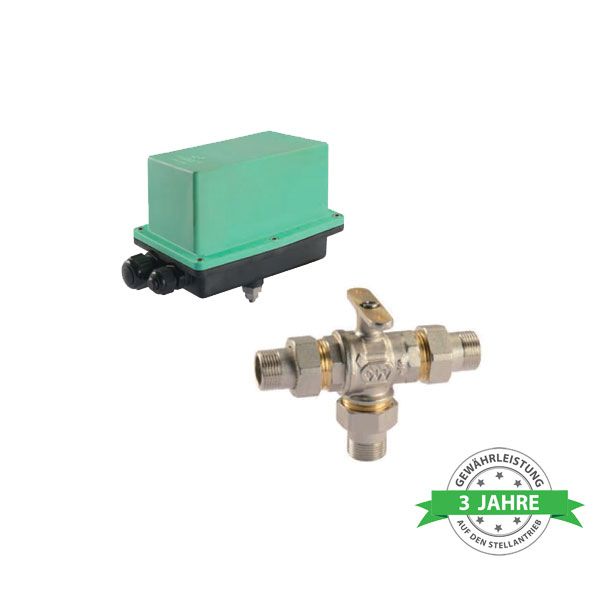 Comparato - Ball valve electric - Diamond DC, 3-way 1 "M / M / M, DN25, PN16, 24V DC / AC