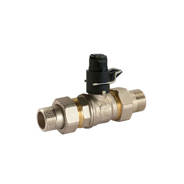 Comparato - Ball valve for Sintesi actuator with spacer for solar systems, full bore, DN15, PN16, 1/2 ", M / M