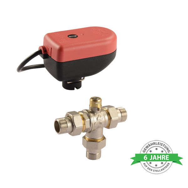 Comparato - Ball valve electric - Sintesi, 3-way 3/4 "M / M / M, DN20, PN16, 230V