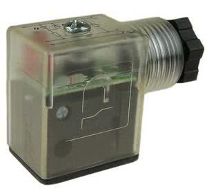 Device plug with diode and varistor type B, suitable for solenoid 70-250V 2000er series