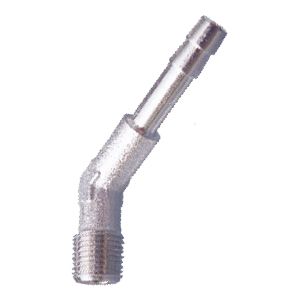 L-hose connector 120 ° male with BSPT male thread