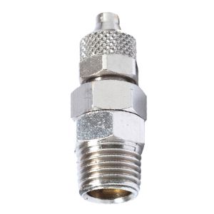 Swiveling quick connector with BSPT male thread