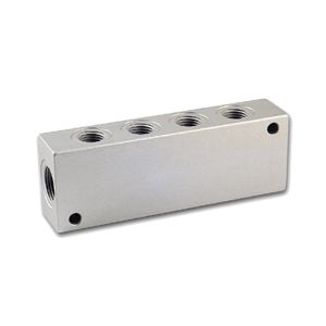 Distribution block made of aluminum