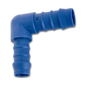 L-hose connector with reducer