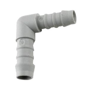 L-hose connector with reducer