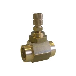 Bidirectional female brass flow regulator BSPP thread