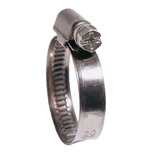 Worm-threaded hose clamp to DIN 3017, belt width 9 mm, housing and screw made of Inox AISI 310