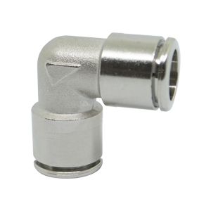 L-plug connector, nickel plated