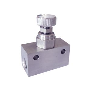 Unidirectional female flow regulator with NPT thread Inox AISI 316