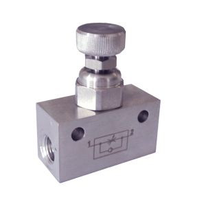 Unidirectional female flow regulator with BSPP thread Inox AISI 316