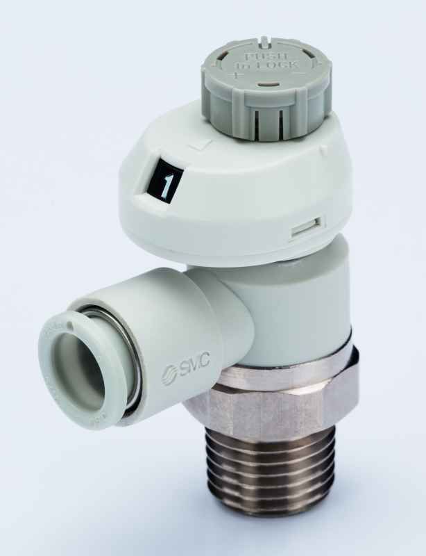 SMC Pneumatic - Throttle Check Valve with Numeric Display [AS-FS]