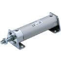 SMC Pneumatics - C (D) G1K-Z, Air Cylinder, Non-rotating, Double Acting, Standard Piston Rod, Internal Magnetic Ring, (Basic), (Elastic Attenuation), 20, 100, (Clevis Joint)