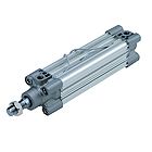 SMC Pneumatics - CP96S (D), ISO Cylinder 15552, double-acting, single-sided / continuous piston rod with pneumatic and elastic damping on both sides, built-in magnetic ring, basic version, 32