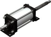 SMC Pneumatic - C (D) S1W * N, Pneumatic Cylinder, Double Acting, Through Piston Rod (with Lubrication), (Basic), ø125-ø160: Aluminum, ø180-ø300: Steel, 250, Rc, 160, without auto switch