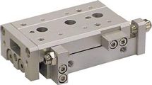 SMC Pneumatic - MXSL, Compact Slide, Double-acting, Cross Roller, Symmetrical, 6, Piston Diameter up to 16 mm: M Thread, Piston Diameter from 20 mm: Rc Thread, 10, without setting