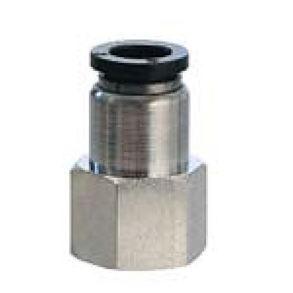 Univer push - in fitting straight, internal thread Ø 6mm G1 / 8